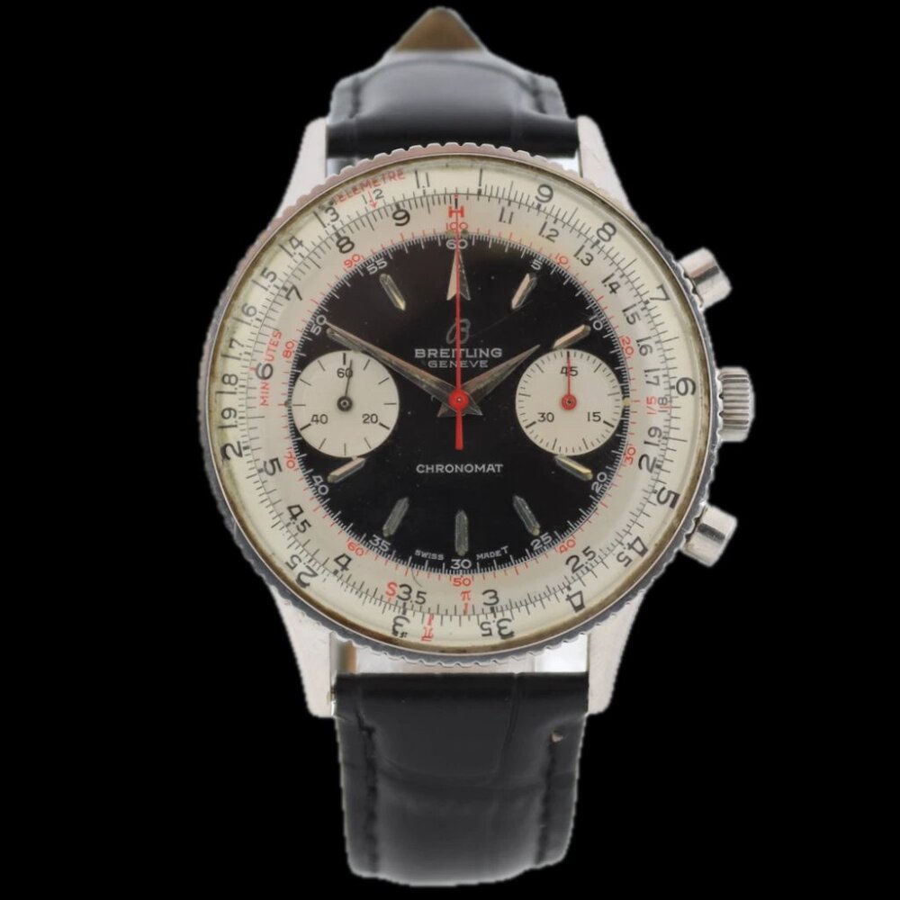 Vintage Breitling 808 Chronomat Men's Chronograph Wristwatch Venus 175 Swiss